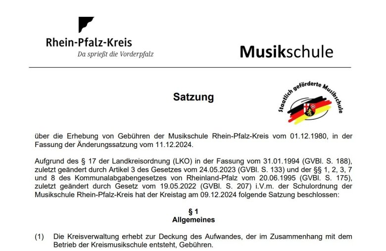 symbolische Darstellung Satzung